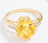 Glenn Lehrer Natural Citrine Seven Star Cut Ring, 14K Gold, Size 8